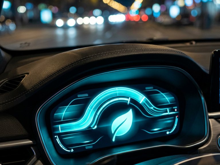 Ilustración sobre eficiencia energética de autos